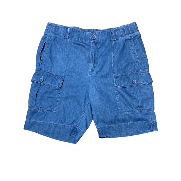 Soft Surroundings Pants - Soft Surroundings Cargo Denim Shorts Womens Medium